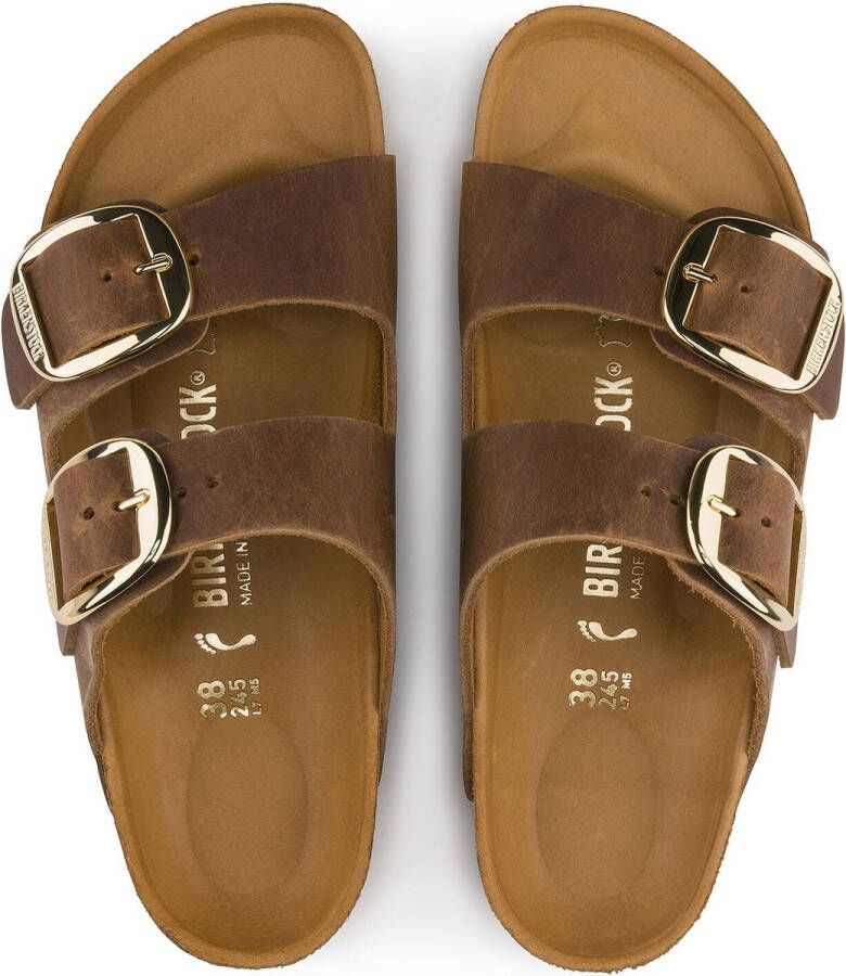 Birkenstock ssandalen Arizona Big Buckle Natural Leather Oiled Etroit Bruin - Foto 13