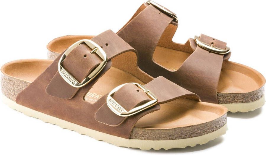 Birkenstock ssandalen Arizona Big Buckle Natural Leather Oiled Etroit Bruin - Foto 14