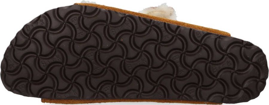 Birkenstock Arizona Fell Pantoffels Sloffen Dames Bruin