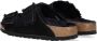 Birkenstock Arizona Shearling Veloursleder Suede Narrow Pantoffels Black - Thumbnail 12