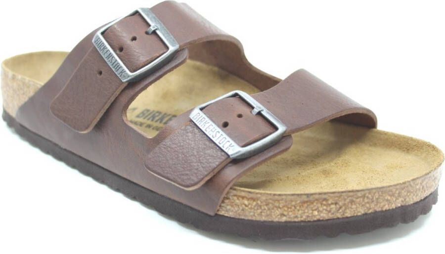 Birkenstock Arizona Heren Slippers Vintage Wood Roast Regular-fit Bruin Leer