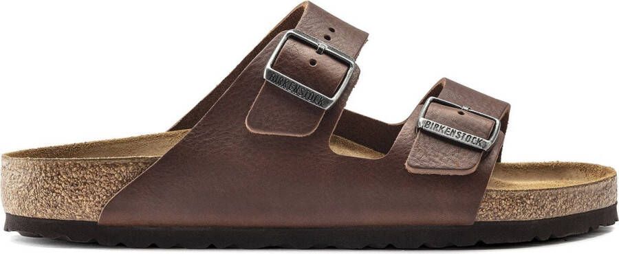 Birkenstock Arizona Heren Slippers Vintage Wood Roast Regular-fit Bruin Leer