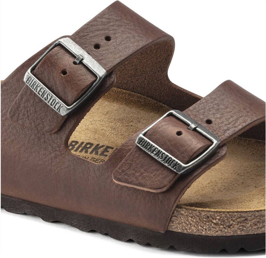 Birkenstock Arizona Heren Slippers Vintage Wood Roast Regular-fit Bruin Leer