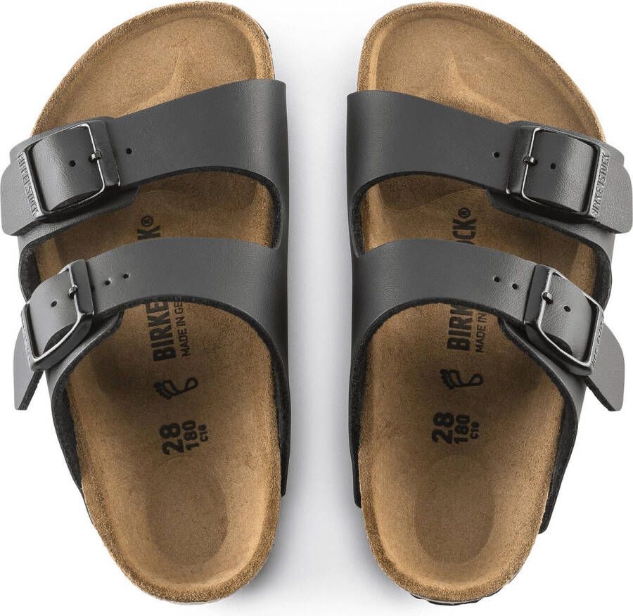 Birkenstock Arizona Kids Slippers Black Regular-fit Zwart Imitatieleer