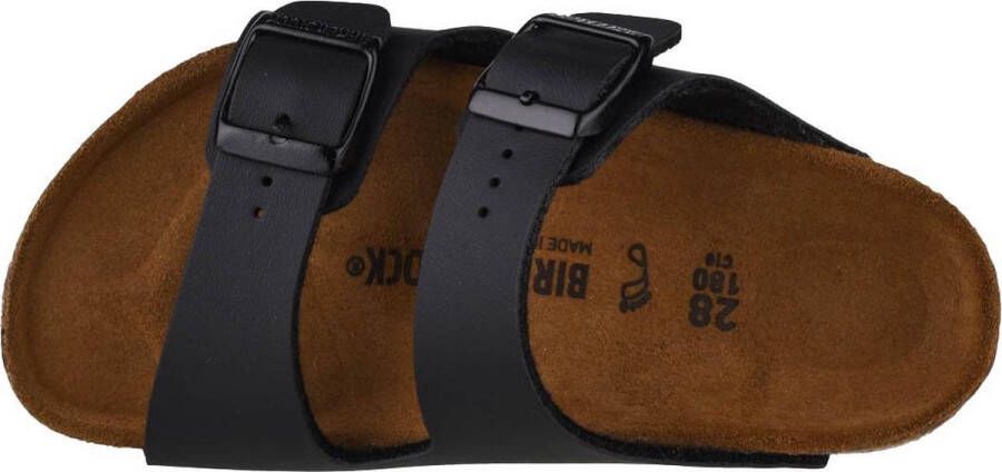 Birkenstock Arizona Kids Slippers Black Regular-fit Zwart Imitatieleer