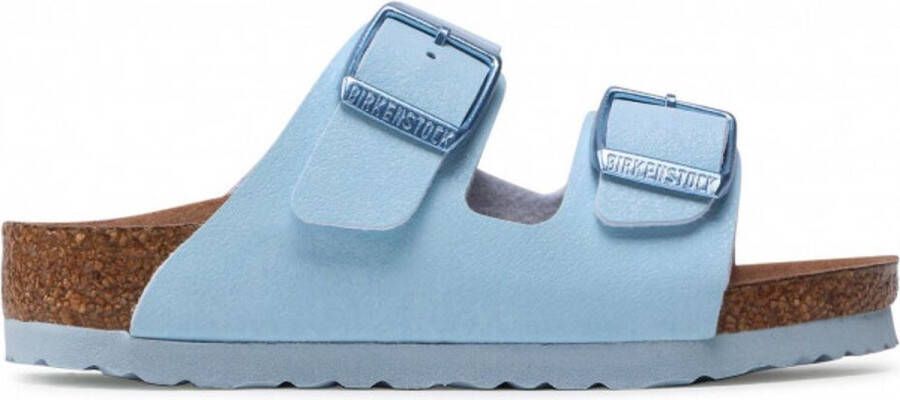 Birkenstock Arizona Kids Slippers Light Blue Narrow-fit Blauw Imitatieleer