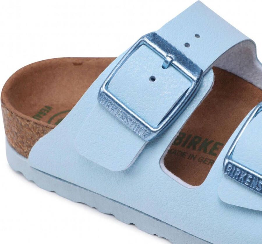 Birkenstock Arizona Kids Slippers Light Blue Narrow-fit Blauw Imitatieleer