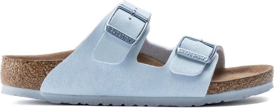 Birkenstock Arizona Kids Slippers Light Blue Narrow-fit Blauw Imitatieleer