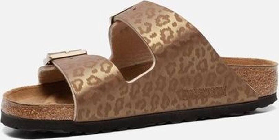 Birkenstock Arizona Leopard narrow BF SMU Dames Slippers Gold