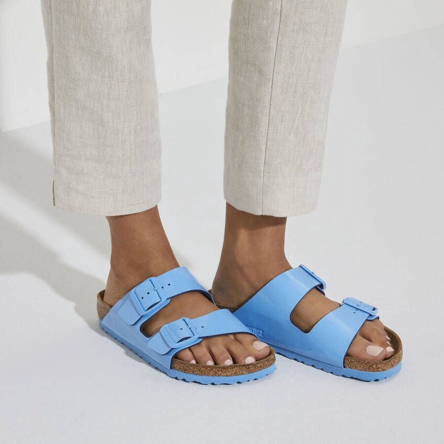 Birkenstock Arizona Sandalen blauw Lak Dames