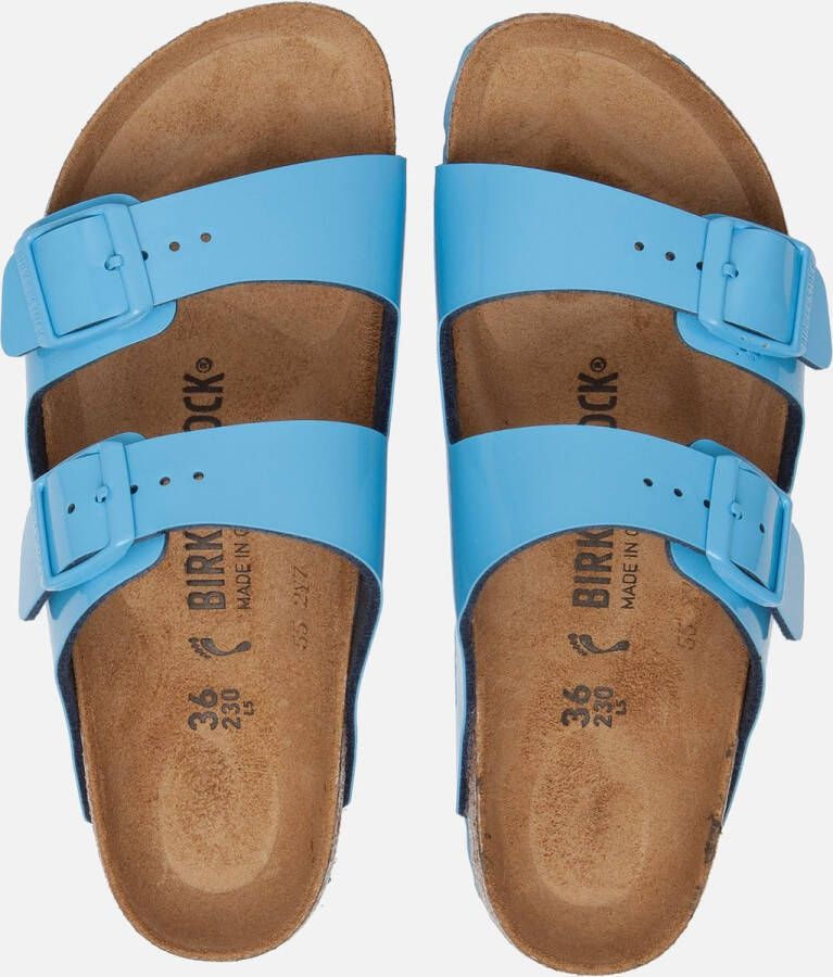 Birkenstock Arizona Sandalen blauw Lak Dames