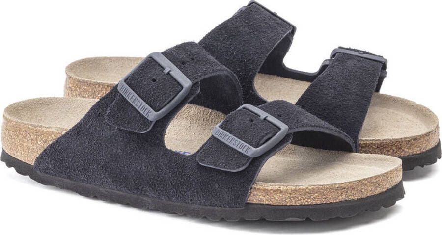 Birkenstock Arizona Sandalen blauw Suede