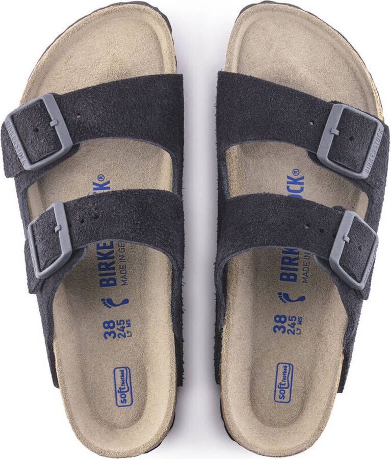 Birkenstock Arizona Sandalen blauw Suede