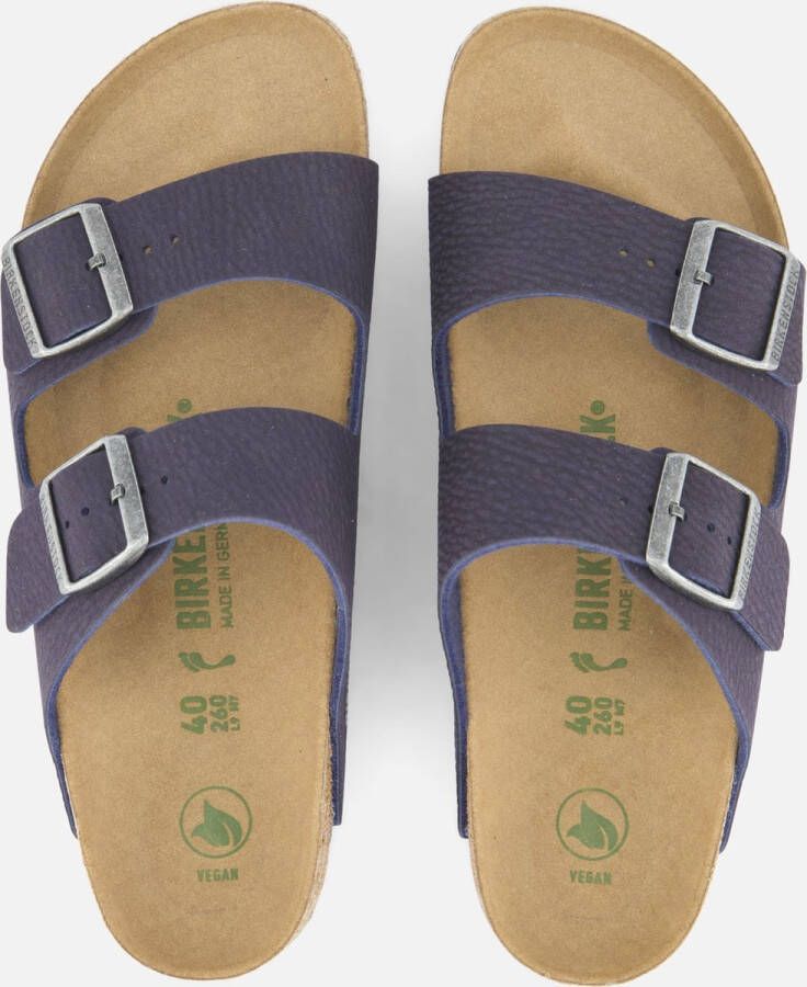 Birkenstock Arizona Slippers blauw Suede