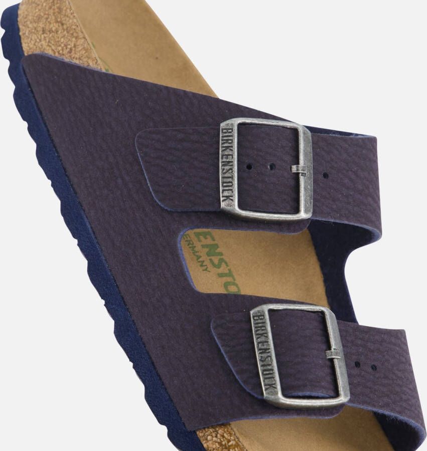 Birkenstock Arizona Slippers blauw Suede