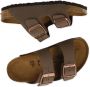 Birkenstock Kindersandalen Arizona Birko Flor Birkibuc Etroit Bruin - Thumbnail 12