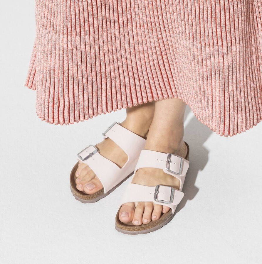 Birkenstock Arizona Slippers Light Rose Narrow-fit Roze Imitatieleer