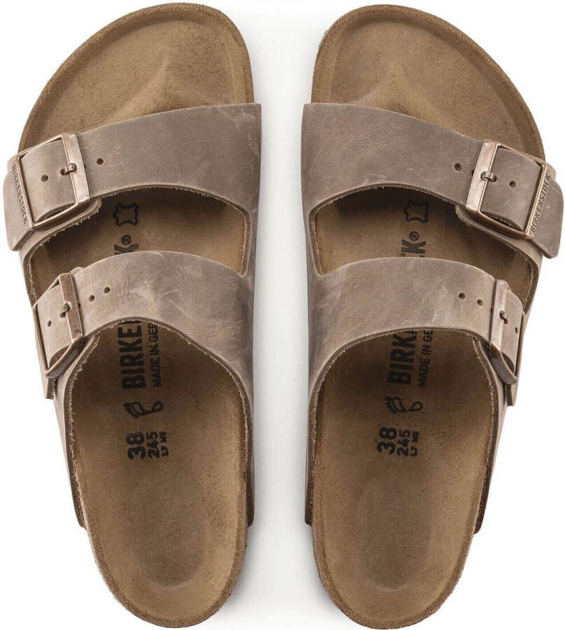 Birkenstock Arizona Slippers Tobacco Brown Regular-fit Bruin Nubuck - Foto 4
