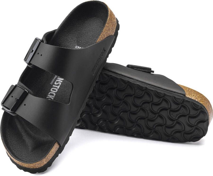 Birkenstock Arizona Slippers Triple Black Regular-fit Zwart Imitatieleer