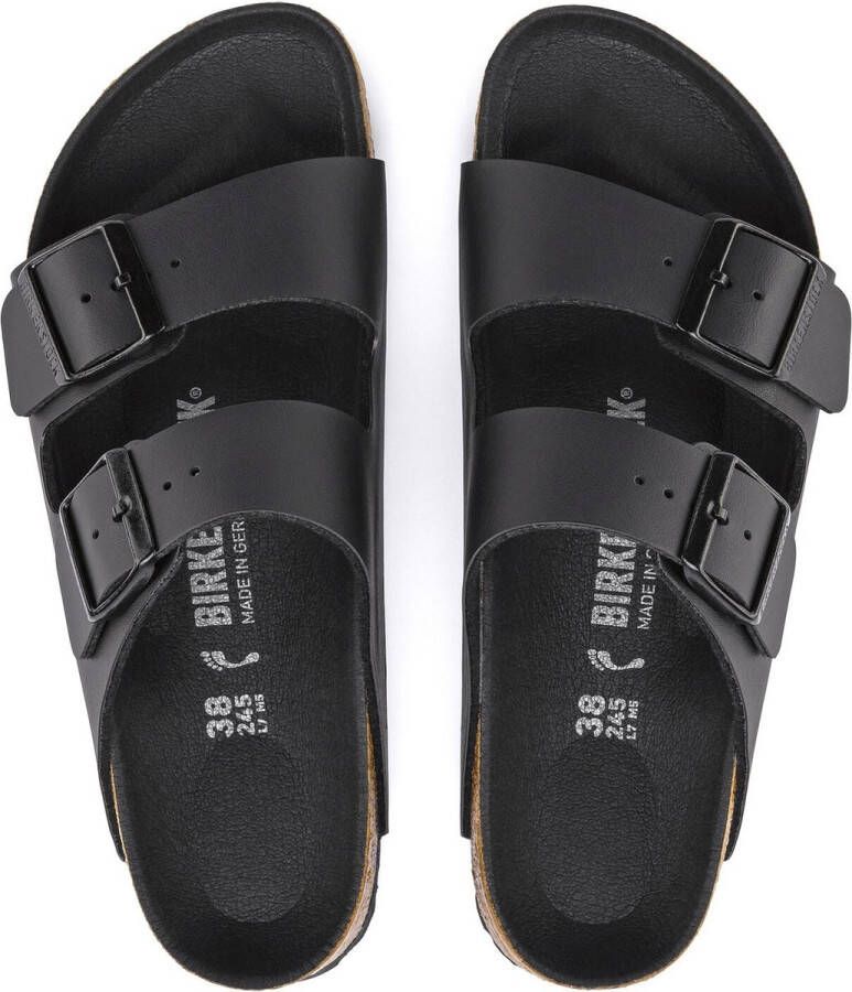 Birkenstock Arizona Slippers Triple Black Regular-fit Zwart Imitatieleer