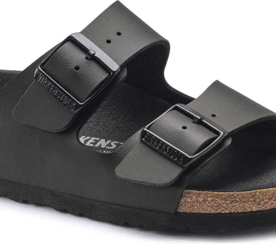 Birkenstock Arizona Slippers Triple Black Regular-fit Zwart Imitatieleer