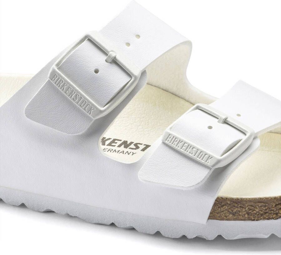 Birkenstock Arizona Slippers Triple White Narrow fit | Wit | Imitatieleer - Foto 9