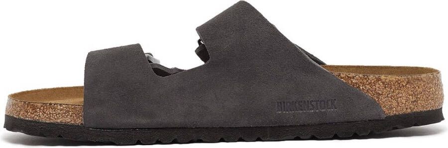 Birkenstock Arizona Slippers Velvet Gray Regular-fit