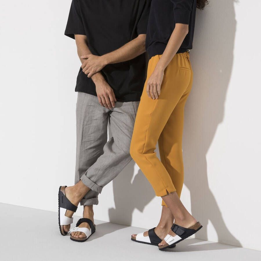Birkenstock Arizona Split zwart en wit smalle leest