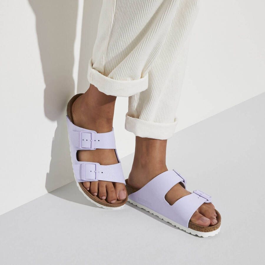 Birkenstock Arizona Vegan Slippers Dames Lavendeer Fog Narrow-fit