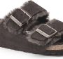 Birkenstock Arizona VL Lammfell Narrow Unisex Pantoffels Mocha - Thumbnail 5