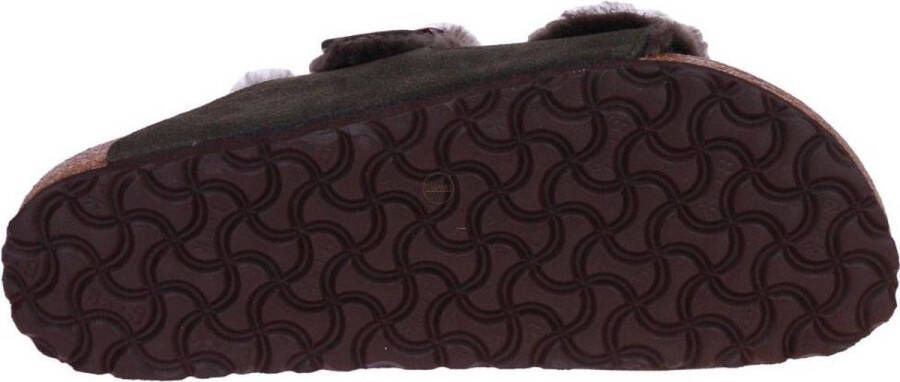 Birkenstock Arizona VL Lammfell Narrow Unisex Pantoffels Mocha