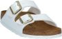 Birkenstock Arizona Grote Gesp Patent Witte Slippers Birko Flor Patent Streetwear - Thumbnail 77
