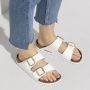 Birkenstock Arizona Grote Gesp Patent Witte Slippers Birko Flor Patent Streetwear - Thumbnail 79
