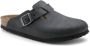 Birkenstock Boston Black narrow Fettleder Oiled Leather Unisex Pantoffels Zwart - Thumbnail 13