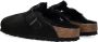 Birkenstock Boston Black narrow Shearling Veloursleder Suede Dames Pantoffels Zwart - Thumbnail 15