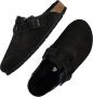 Birkenstock Boston Black narrow Shearling Veloursleder Suede Dames Pantoffels Zwart - Thumbnail 15