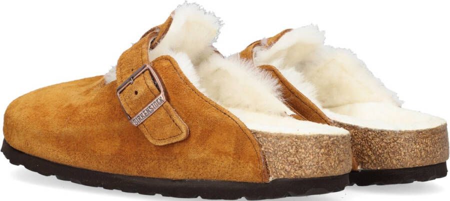 Birkenstock BOSTON SHEARLING SUEDE LEATHER Dames pantoffelsHeren pantoffels Cognac - Foto 10