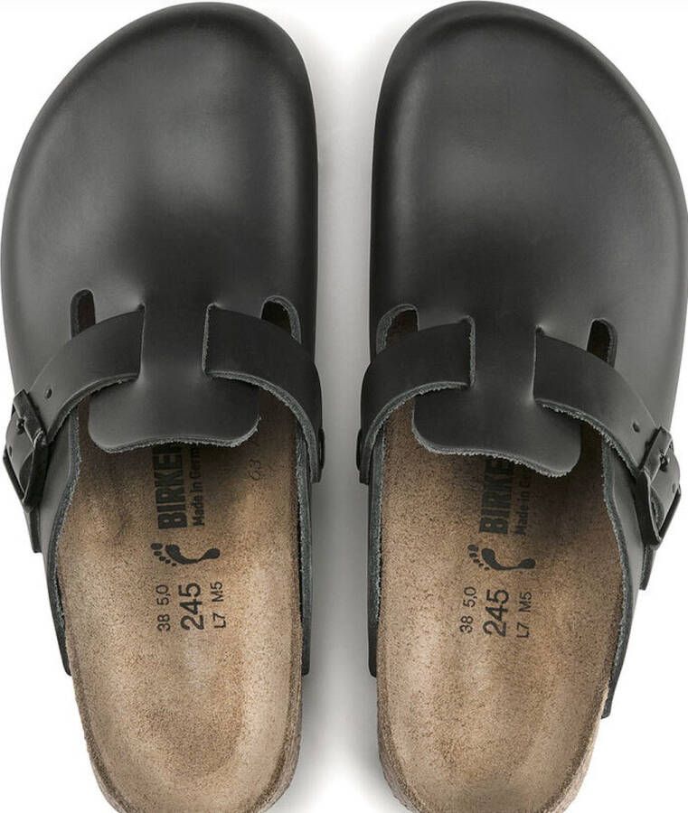 Birkenstock Boston sl black leather supergrip sole narrow