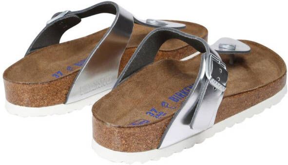 Birkenstock Gizeh Dames Slippers Metallic Silver Regular fit | Zilver | Leer - Foto 8