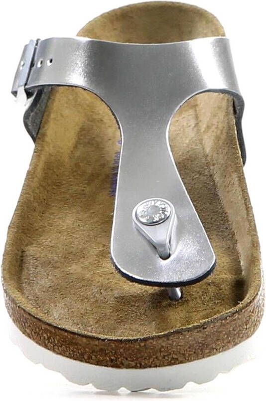 Birkenstock Gizeh Dames Slippers Metallic Silver Regular fit | Zilver | Leer - Foto 6