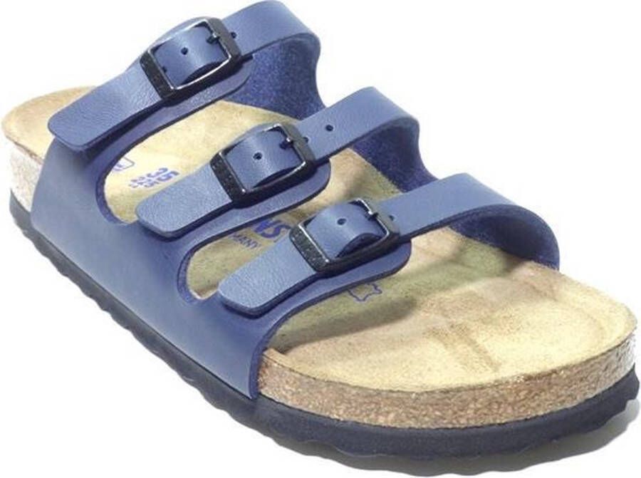 Birkenstock Florida BF WB Narrow Dames Slippers Blue