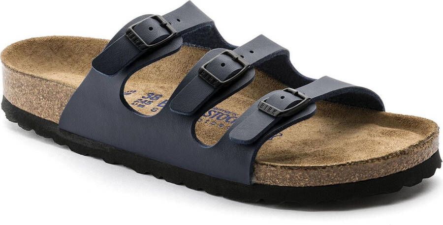 Birkenstock Florida BF WB Narrow Dames Slippers Blue