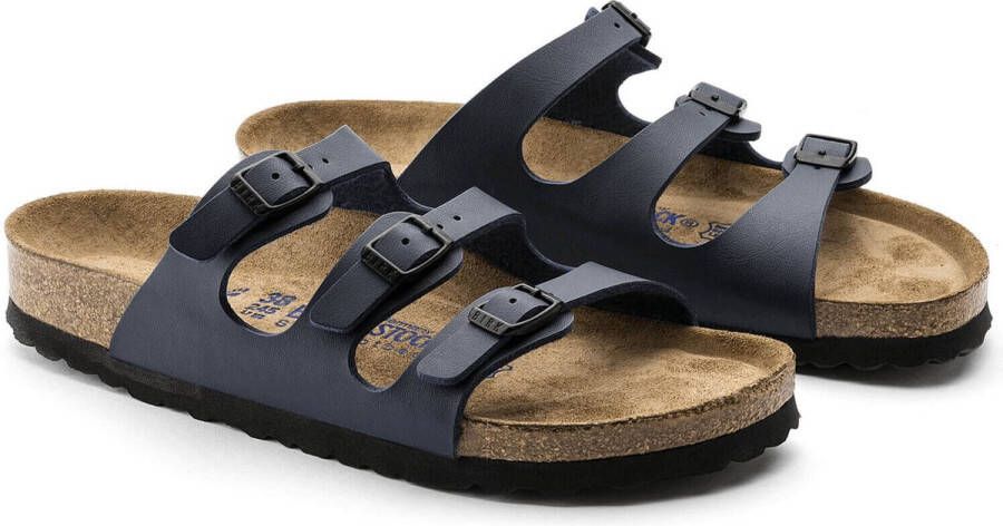 Birkenstock Florida BF WB Narrow Dames Slippers Blue