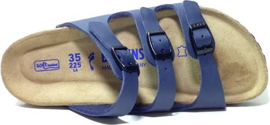 Birkenstock Florida BF WB Narrow Dames Slippers Blue