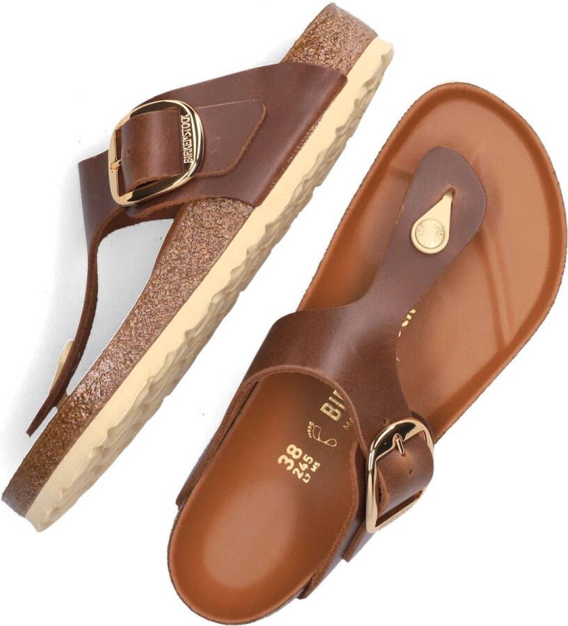 Birkenstock Gizeh Big Buckle Slippers Dames Cognac