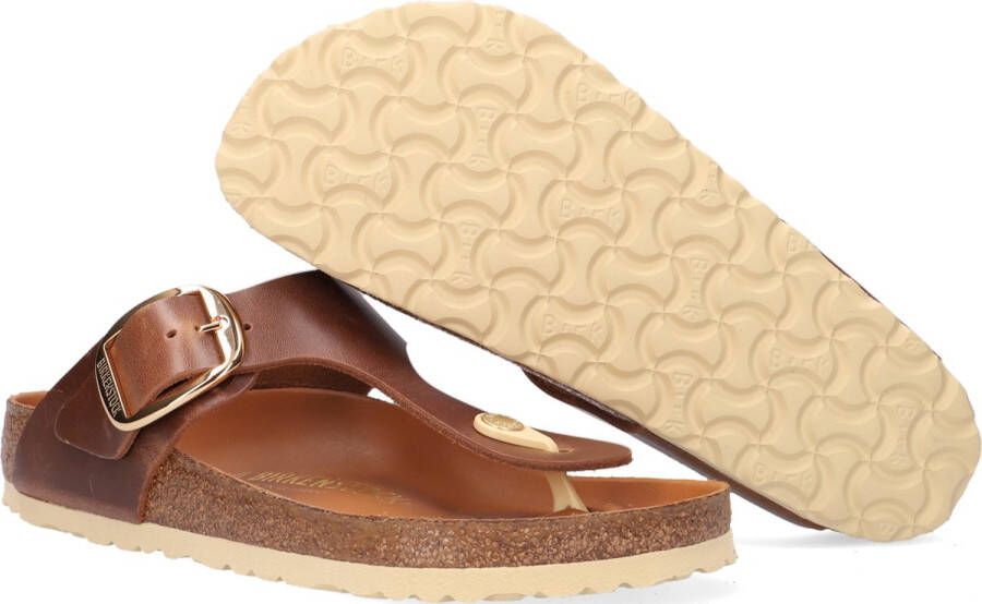 Birkenstock Gizeh Big Buckle Slippers Dames Cognac