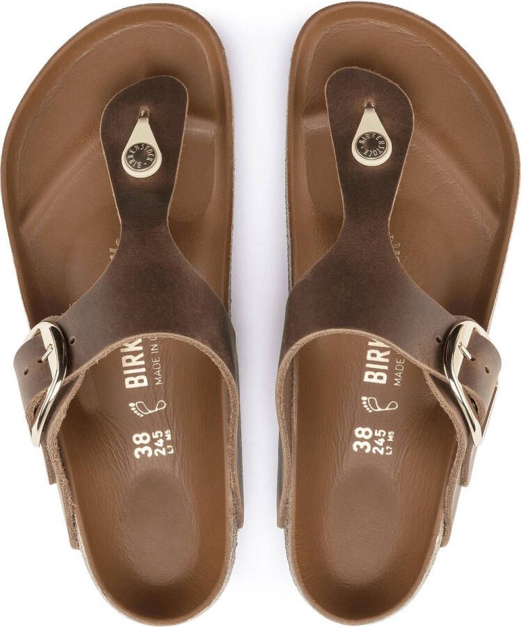 Birkenstock Gizeh Big Buckle Slippers Dames Cognac