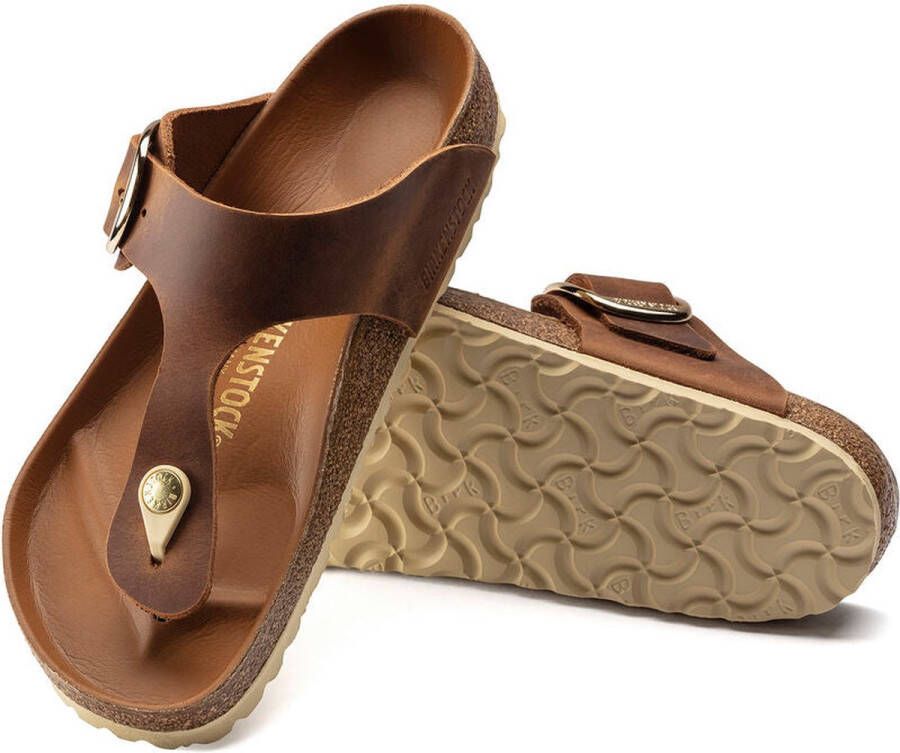 Birkenstock Gizeh Big Buckle Nl Womens Cognac Schoenmaat 35 Slides 1018745 - Foto 9