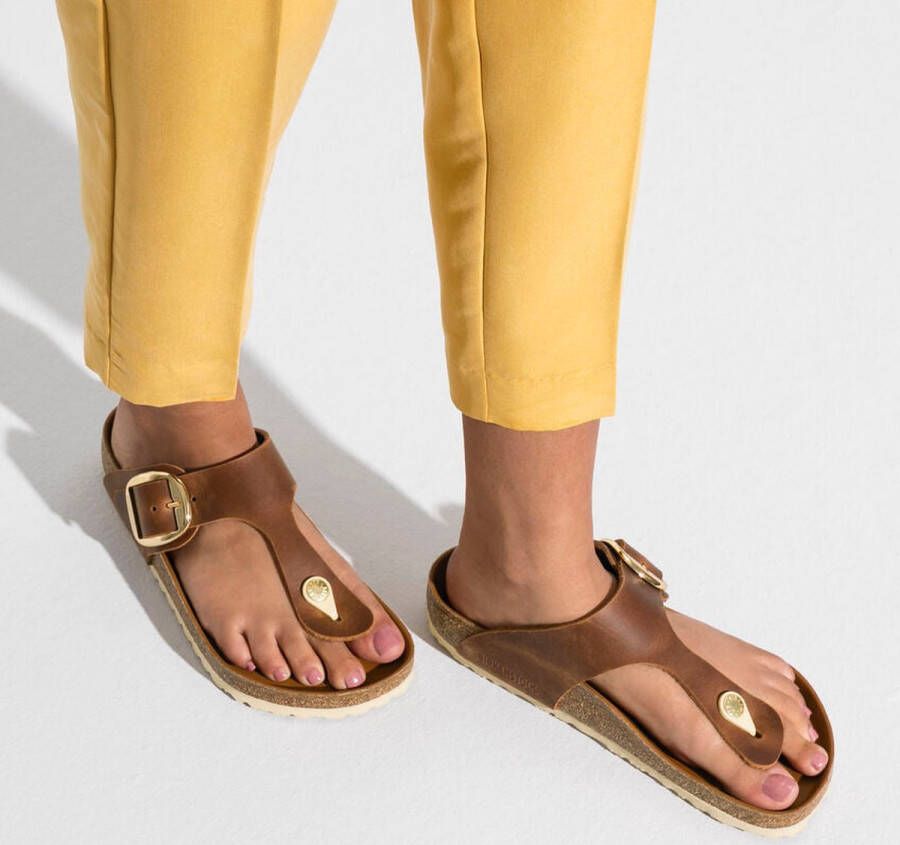 Birkenstock Gizeh Big Buckle Nl Womens Cognac Schoenmaat 35 Slides 1018745 - Foto 10