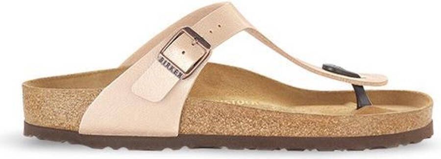 Birkenstock Gizeh Dames Slippers Graceful Pearl White Narrow-fit Wit Imitatieleer